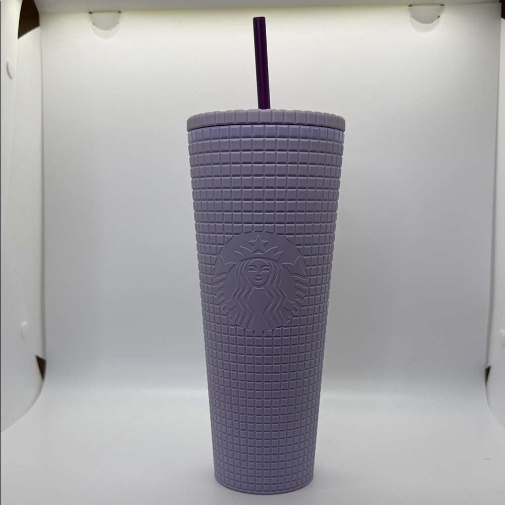 Starbucks Lavender Grid Tumbler with Straw